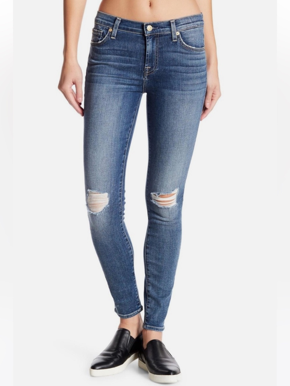 7 For All Mankind - the ankle Gwenevere Distressed Jeans